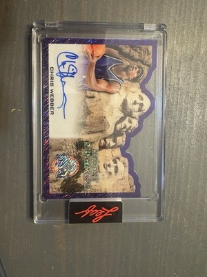 Chris Webber Mount Rushmore Purple Auto /5 2025 Leaf President Set