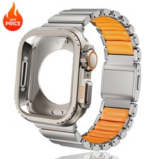 Magnetic Titanium/Stainless Steel Band Case for Apple Watch Ultra 3/2 49mm 11 10