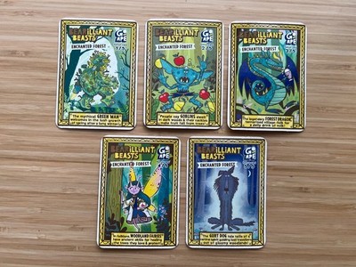 YoYo Bär Karten Bearilliant Beasts - GO APE 1 bis 5 - ZAUBERWALD