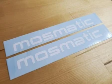 mosmatic Decals Stickers 10" pressure washer car wash  (2) gloss white FAST