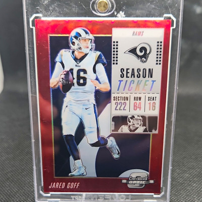Panini 2018 Contenders Optic Jared Goff Rams Season Ticket #42 Red Prizm#83 /199