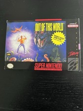SNES Out of This World Game Cartridge and Box Tested And Authentic