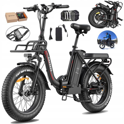 FAFREES E Bike 20 Zoll Elektrofahrrad 48V 30Ah Klapprad 750W E-City Bike 25km/h