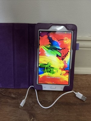 Samsung Galaxy Tab 3 Lite SM-T110 8GB Tab Tablet Wi-Fi 7in White Bluetooth Works