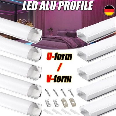 5m/10m LED Profil Aluprofil Alu Schiene Leiste Profile für LED-Streifen Eloxiert
