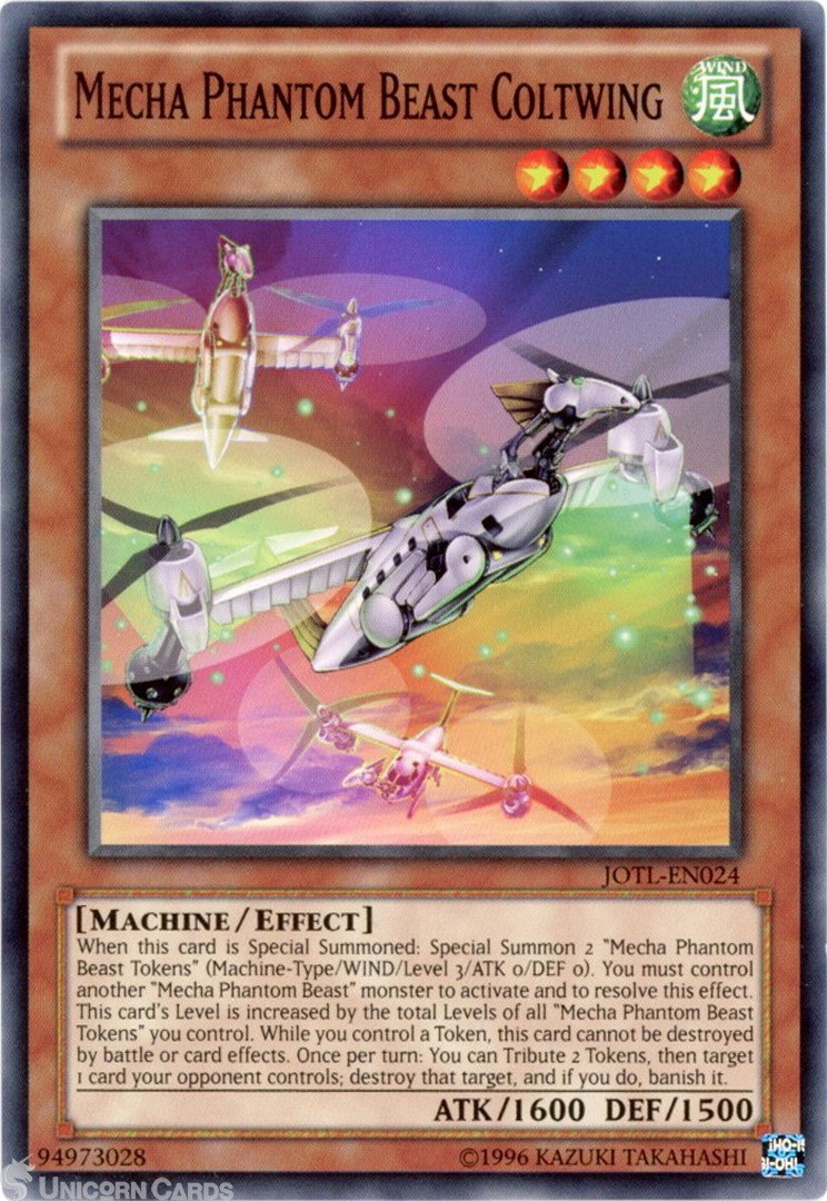 JOTL-EN024 Mecha Phantom Beast Coltwing : Common UNL Edition Mint YuGiOh Card