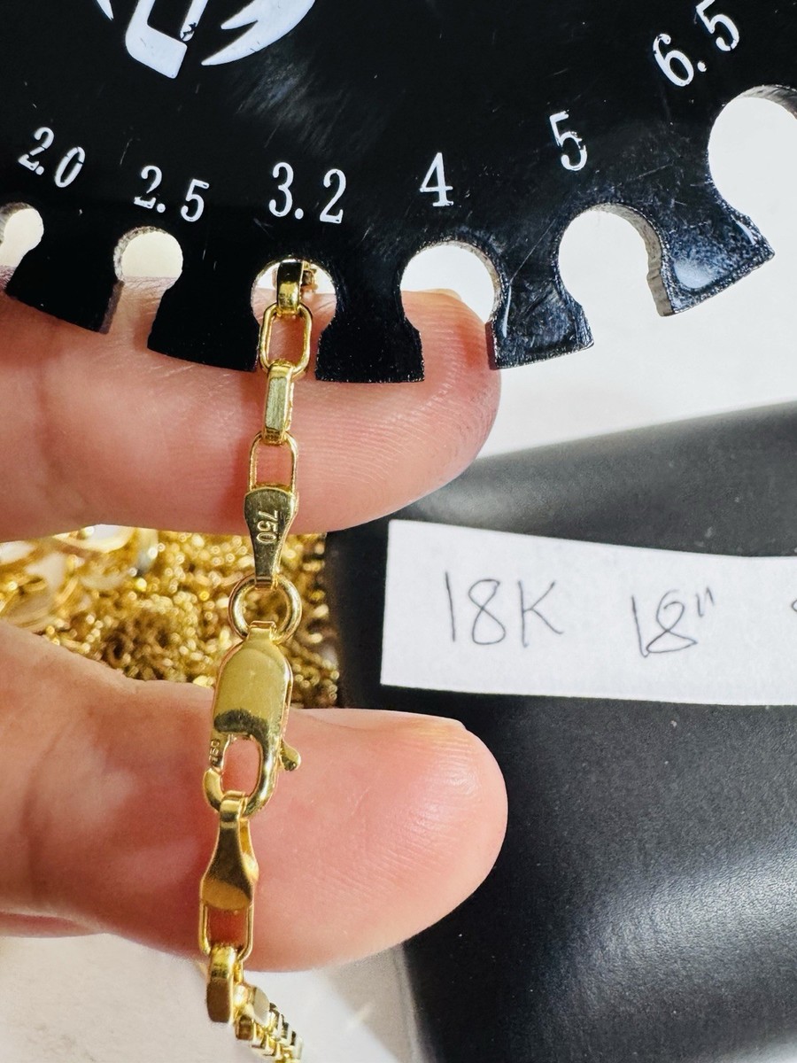 18K 750 Saudi Pure Real Gold Infinity Set Earring Necklace