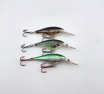 (3) Rapala Shad Rap SR-5 Crankbaits Lures Lot of 3