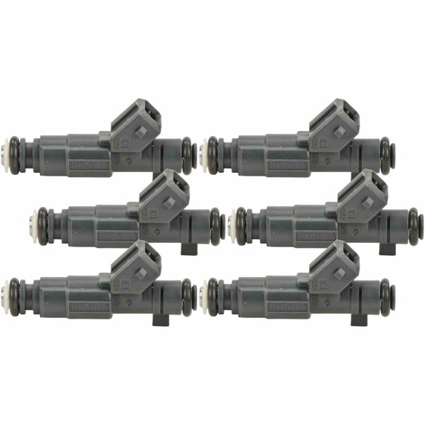 6X Bosch EinspritzdüSe FüR Opel Omega B V94 2.6 V6 3.2 21_ 22_ 23_ 31_ 2.6I-image