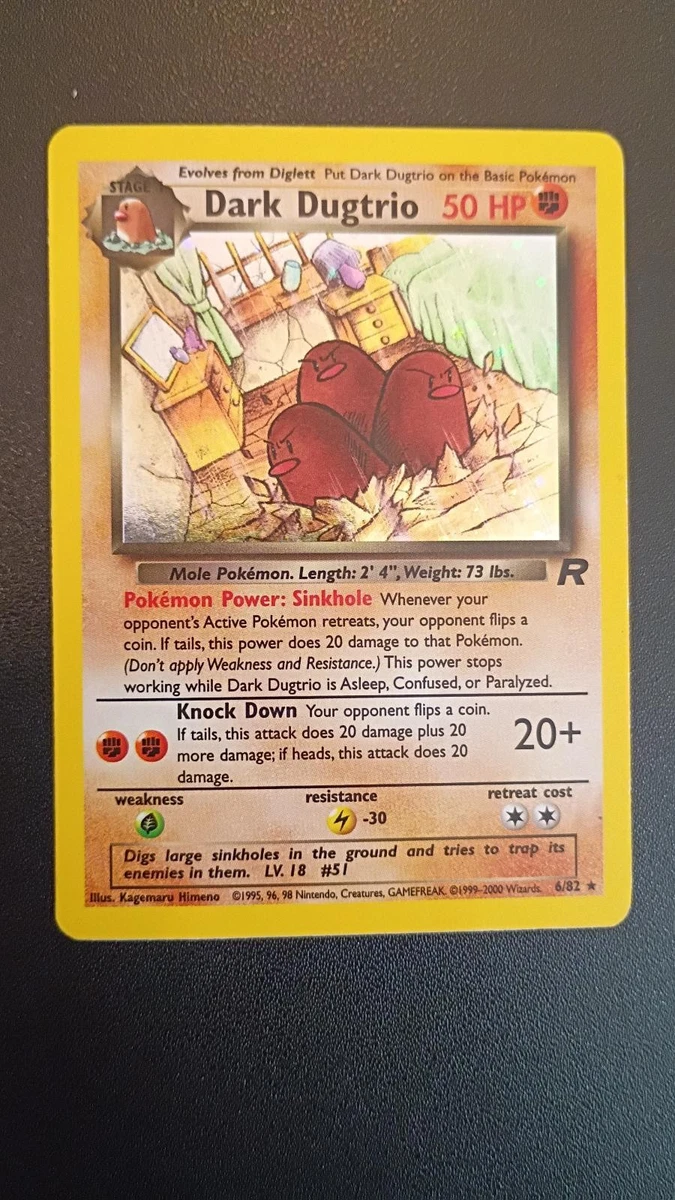 DARK DUGTRIO 6/82 わるいダグトリオ 英語版ポケモン Dark Dugtrio 6