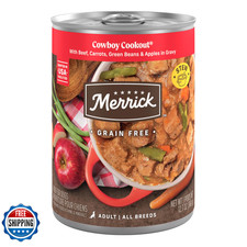 Merrick Grain Free Wet Dog Food Cowboy Cookout 12-Pack 12.7oz Cans 6.84 per gallon