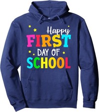 Happy First Day Of School Back To School Teacher Unisex Hooded Sweatshirt