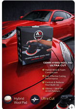 Autobrite 130mm Hybrid Wool Ultra Cut Polishing Pad DA Dual Action Car Polisher