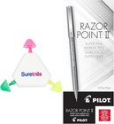 Point Ii Pens Fine Line Markers Stick Pens, 0.2mm, Red Ink, Bundled Multicolor H