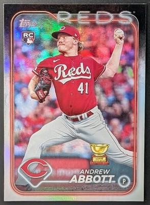2024 Topps Andrew Abbott #214 Rainbow Foil Parallel RC Cincinnati Reds