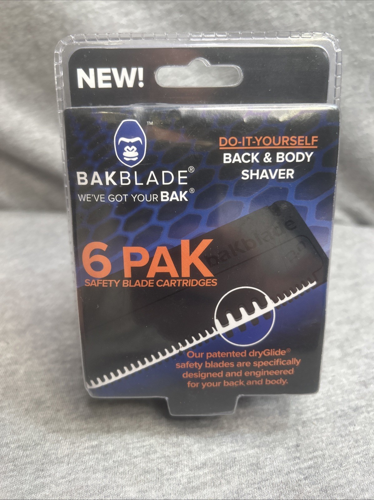 Packaging Flaws~Bakblade Replacement Blades for Back and Body Set of 6 NIP