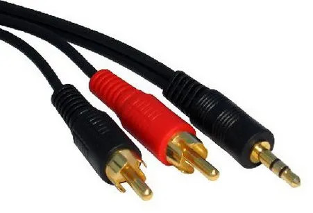 Cables Direct 1.2m 3.5mm Stereo to Two RCA Cable