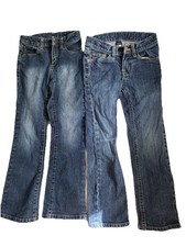 Toddler Girls Jeans Size 6 Lot Of Two Pair Slim