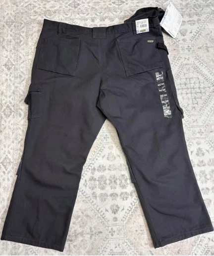 Blaklader Work Pants Men’s 50x30 Gray Blue Workwear Double Knee Cargo Loose Plus