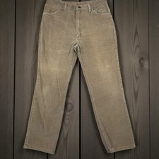 Vintage Rustler Corduroy Pants Men's Size 34x29 Actual Tan Brown Made in USA