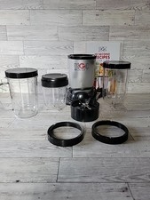 Genuine Magic Bullet Mini Blender MTB-1001B Original Cups Recipe Book Mug Blade