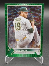Cole Irvin /499 SP Green Foilboard 2022 Topps US292 - MLB Oakland Athletics