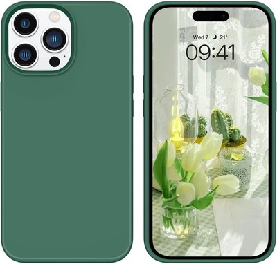 CASE COVER FÜR APPLE IPHONE 14 PRO MAX CASE GRÜN SILIKONRÜCKSEITE