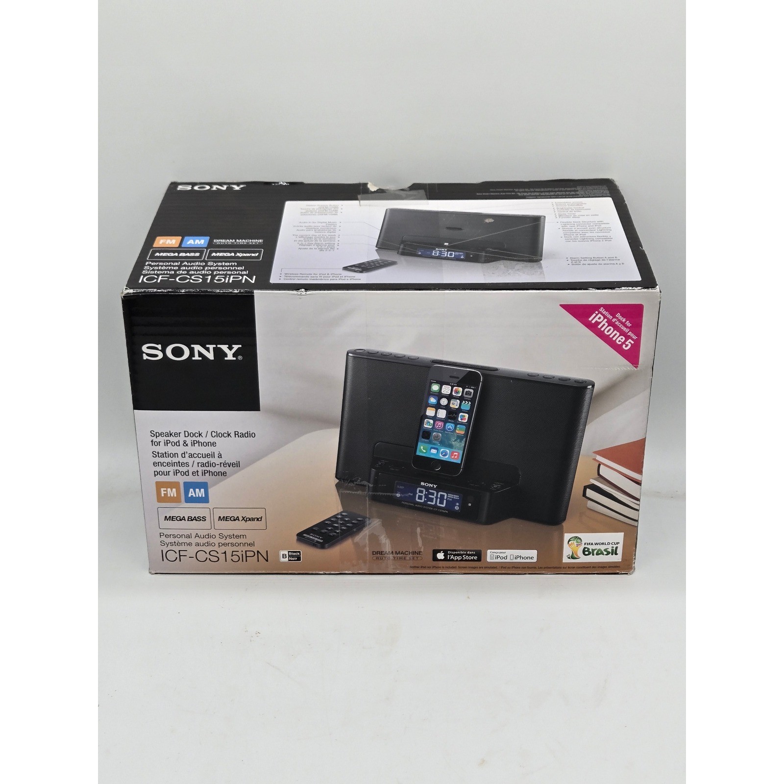 Sony ICF CS 15 i PN Speaker Dock Alarm Clock Radio for i Phone i Pod Lightning Black photo Sony ICF CS 15 i PN Speaker Dock Alarm Clock Radio for i Phone i Pod Lightning Black featured image