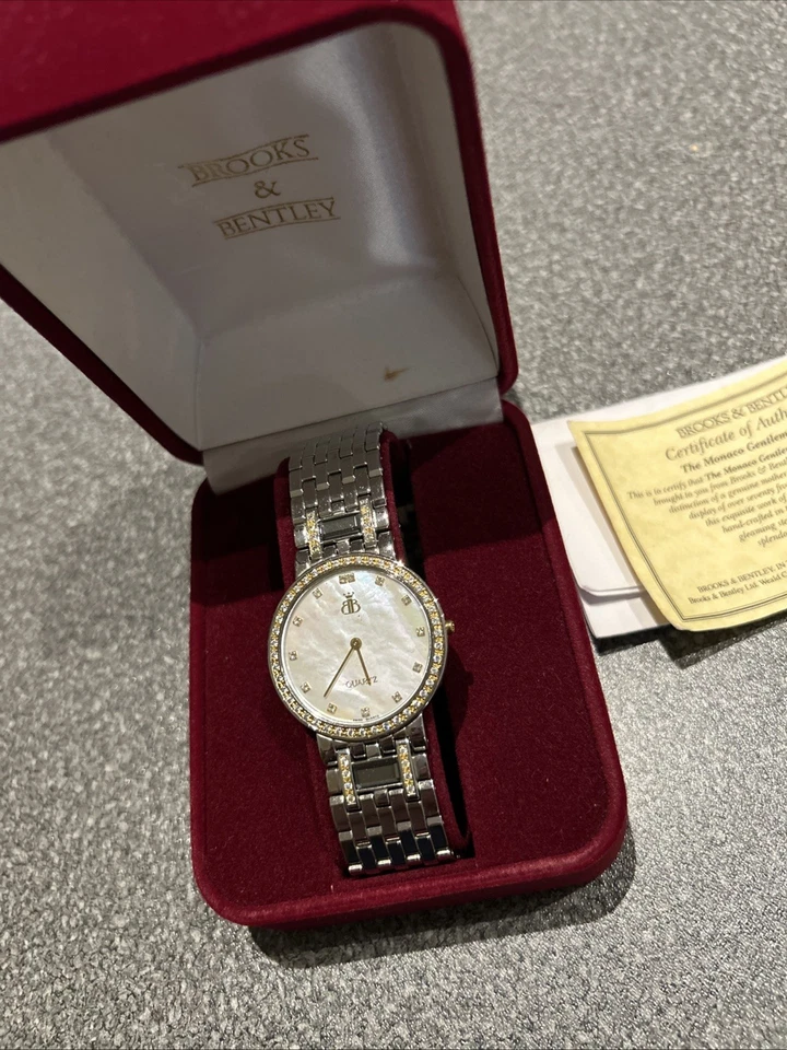 Raro Reloj Brooks & Bentley The Monaco Lujo Hecho en Suiza Caballeros Cristal de Zafiro  Foto 2 de 4
