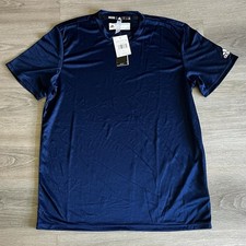 Size L - adidas Clima Tech Men s Short Sleeve Shirt CF2777 Navy Blue NWT No Bag