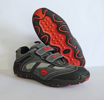 Sneaker mit Klettverschluss,Marke:Agaxy,pflegeleicht,grau/rot, Größe 35, NEU 