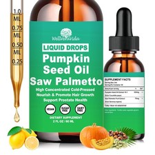 Pumpkin Seed Oil with Saw Palmetto Drops for Hair Growth  Prostate Support
