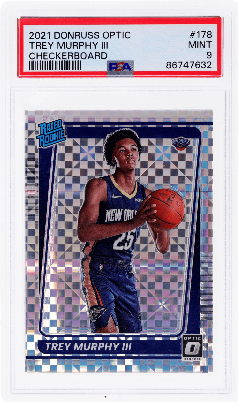 2021 Donruss Optic Trey Murphy III Rated Rookie Checkerboard #178 PSA 9 RC