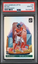2024 PANINI DONRUSS OPTIC DOWNTOWN! #19 BO NIX PSA 10