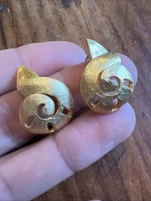 Paire De Boucle D’oreille Vintage & Moderniste Doré Delphine Nardin Jewelry