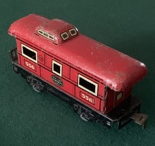 Vintage MARX Toys New York Central Lines 556 Caboose, Tin Litho, Black Base, O