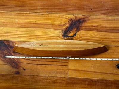 A TOM ELBERSON ORIGINAL HAND-MADE BOAT- SIGNED AND #  BY THE ARTIST