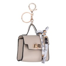 Mini Zainetto Portachiavi, Carino Portamonete Portachiavi, Beige
