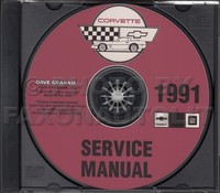 1991 Chevrolet Corvette Servicehandbuch Auf CD-ROM Reparaturwerkstatt