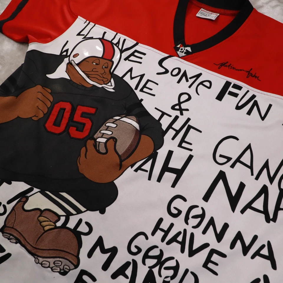 Camiseta de fútbol Fubu Platinum vintage Fat Albert roja blanca negra XXL para hombre Foto 4 de 4