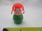 VTG Fisher Price little people Play Family House  Girl Red braids Bus zoo school