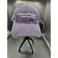 Bayside ConocoPhillips Wood River Refinery Hat Navy Blue Made in USA NWT