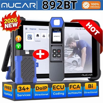 MUCAR 892BT w/ TPMS Programming Car AI OBD2 Diagnostic Tool 35+ Resets LifeFree