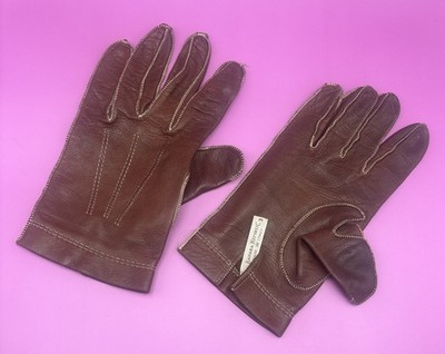 Banana Republic Leather Gloves Brown Made In Italy ~ Women s Sz Medium