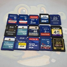 Lot of 15 Miscellaneous SD Cards Brands Include Sandisk Lexar - Untested - GC850