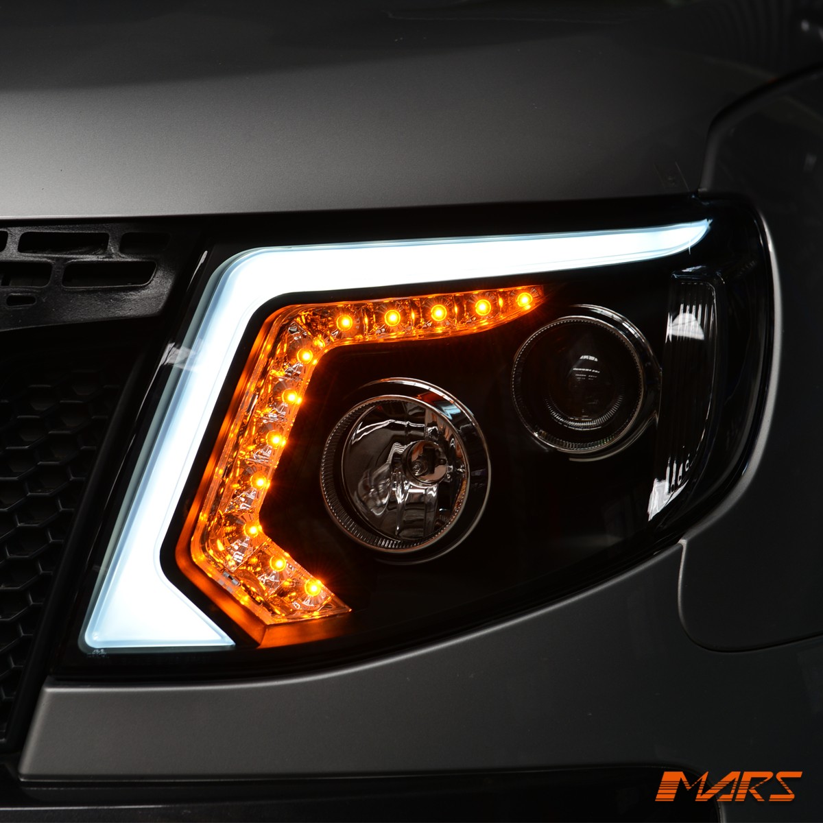 DRL LED Projector Sequential Indicator Head Lights for Ford Ranger