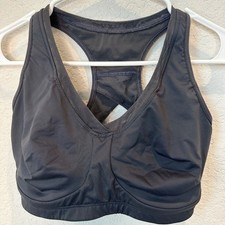 Athleta Black Supportive Racerback Sports Bra...