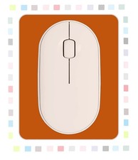 Orange Mini Mouse Pad, 5x6 inches, Small, Rectangular, Waterproof, Non-Slip Base