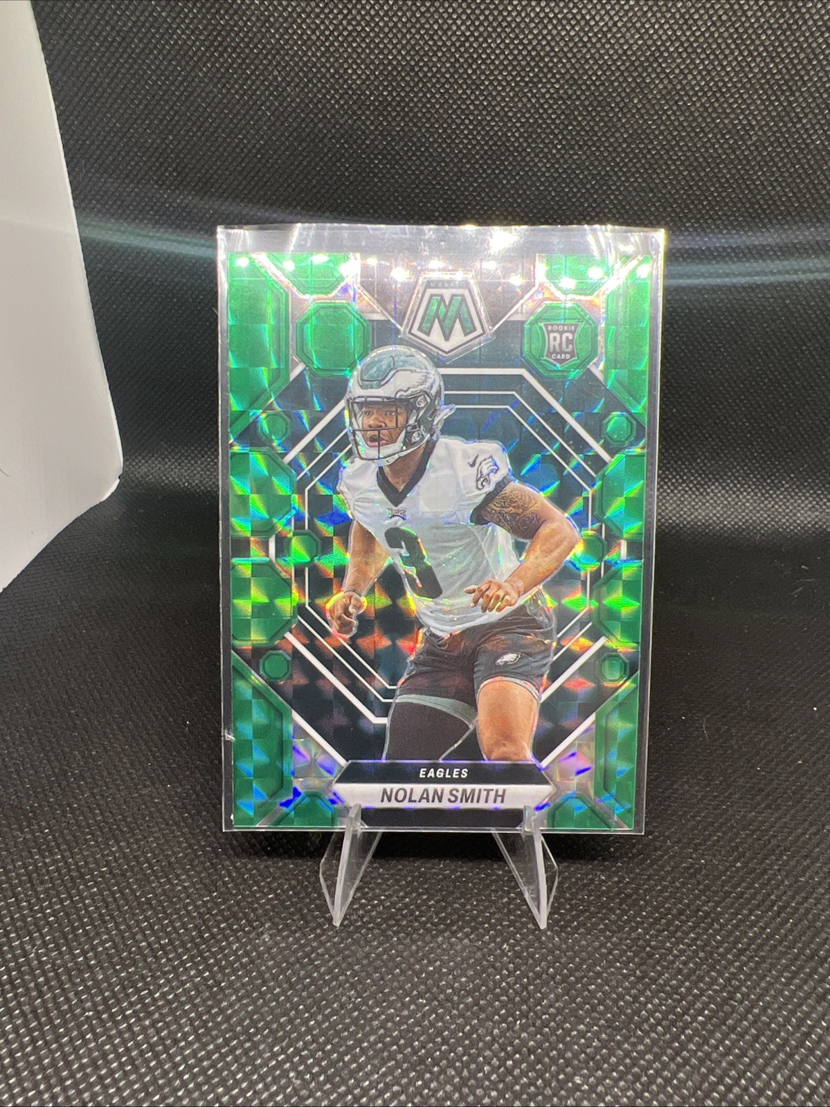 2023 Panini Mosaic - Rookies Nolan Smith #353 Green Mosaic Prizm (RC)