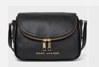 NEW MARC JACOBS The Groove 2.0 Leather Mini Messenger Shoulder Bag - Black